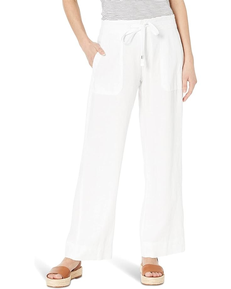 

Брюки LAUREN Ralph Lauren Petite Linen Wide-Leg, белый