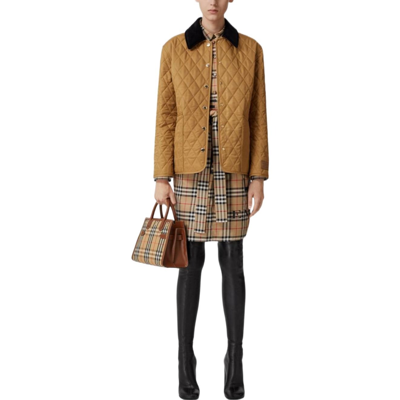 Куртка Burberry, женская, верблюжий — фото 3