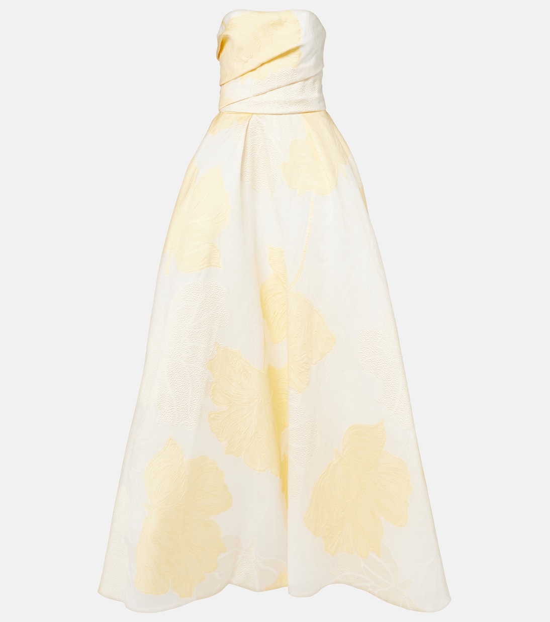 

Платье без бретелек First Delivery Monique Lhuillier, Limoncello