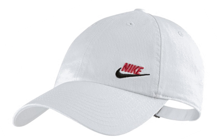 

Nike Хлопковая бейсболка унисекс, White with Black Red Logo