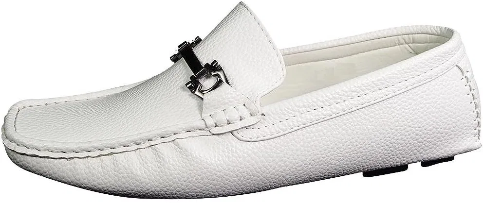 Мужские лоферы мокасины NORTY Moda Italy White — фото 2