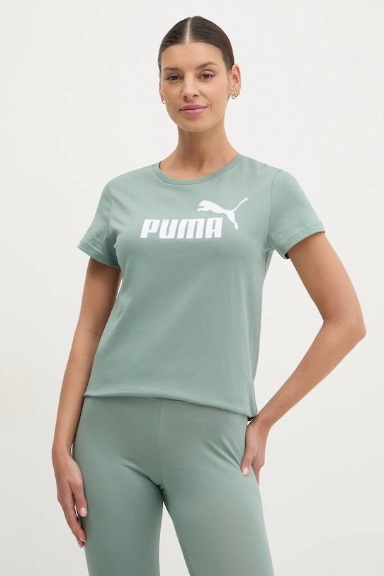 

Хлопковая футболка Puma, зеленый