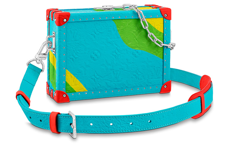 

LOUIS VUITTON Клатч Bo Leather Hard Case Unisex Blue/Green/Yellow