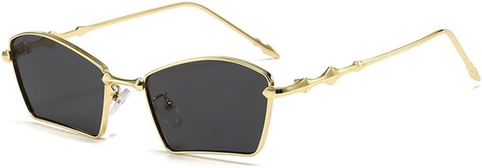 

Маленькие прямоугольные солнцезащитные очки для женщин и мужчин, роскошные винтажные геометрические солнцезащитные очки для женщин, очки неправильной формы, защита от ультрафиолета UV400 TYUVIVO, C3goldgray