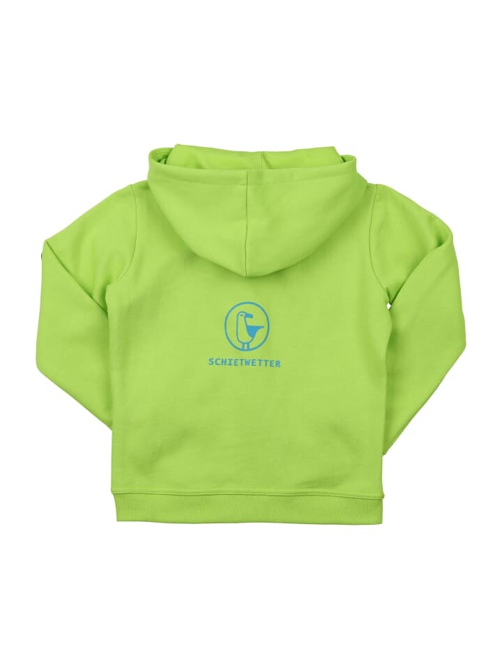 Пуловер с капюшоном SCHIETWETTER Kinder Kapuzenjacke Anouk, цвет lime-azuro — фото 2