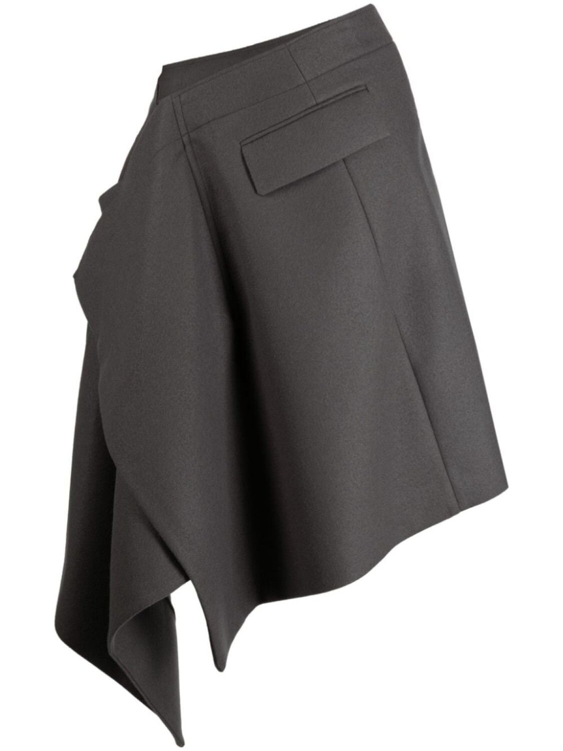 

Юбка миди асимметричного кроя sacai, серый