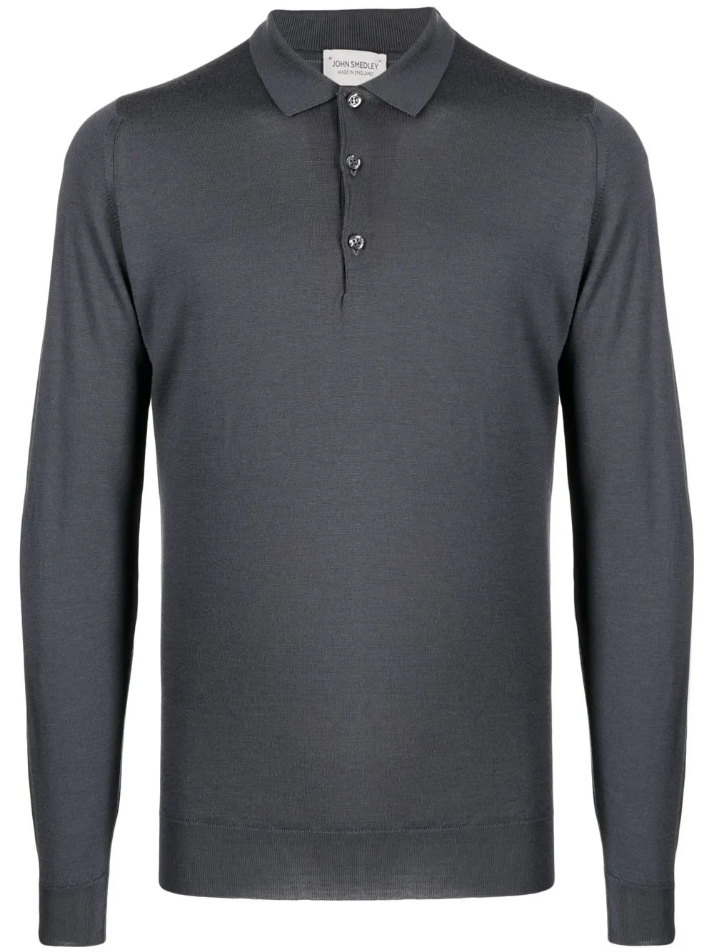 

Шерстяная рубашка поло Belper John Smedley, серый