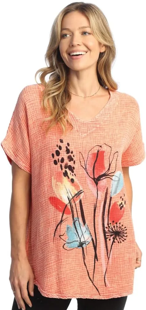 

Jess & Jane Топ с коротким рукавом из минеральной марли