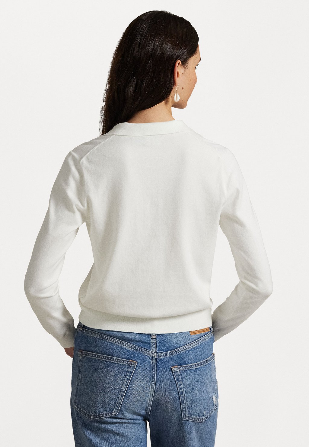 Кардиган POLO COLLAR BUTTONED CARDIGAN Polo Ralph Lauren, кремовый — фото 3