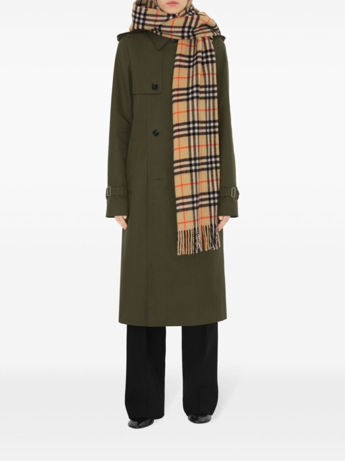 

Burberry кашемировый шарф с капюшоном, нейтральный цвет