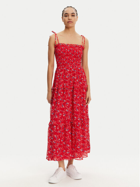

Летнее платье стандартный крой DW0DW20339 Tommy Jeans, красный
