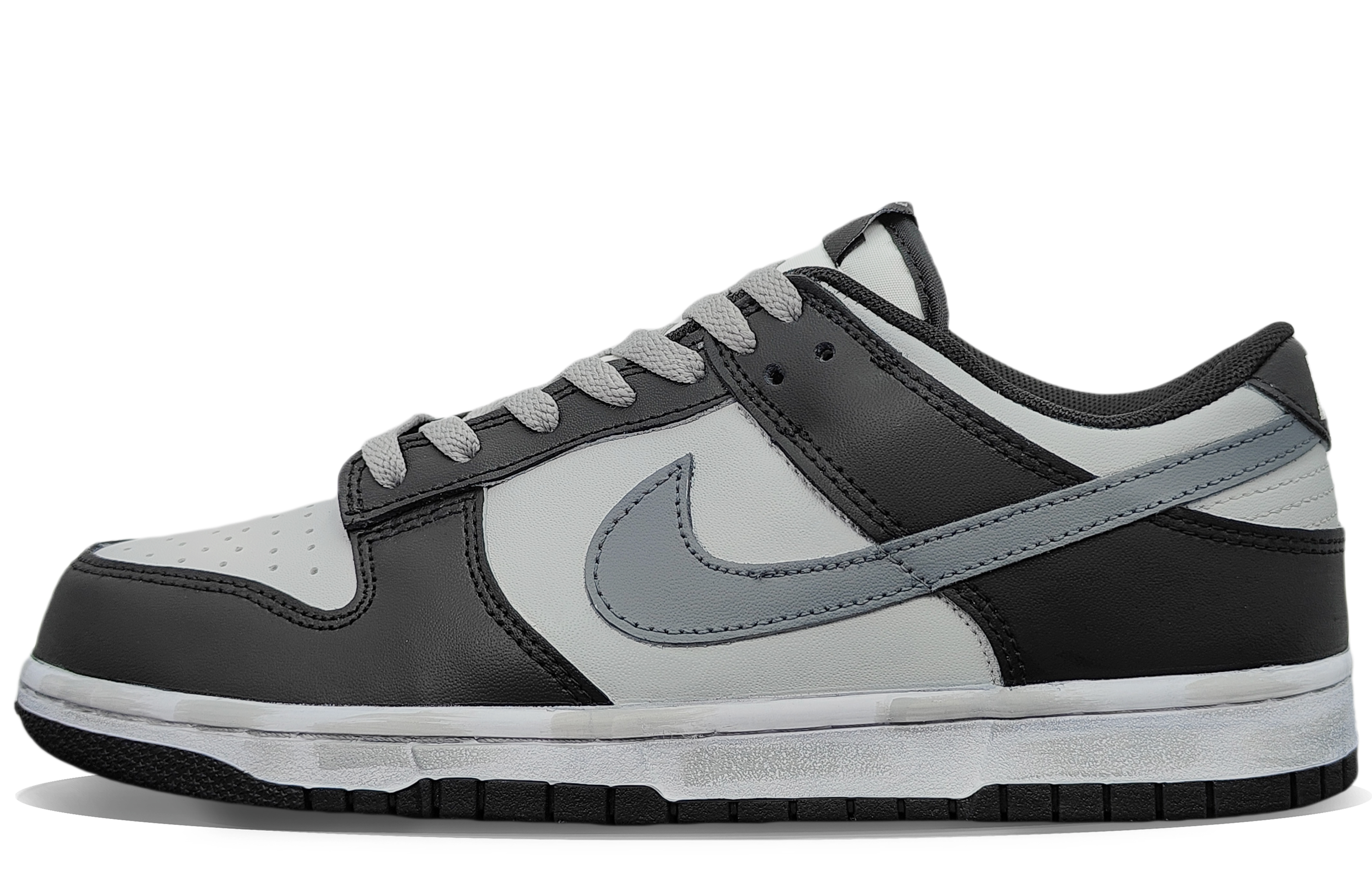 

Детские кроссовки для скейтбординга Dunk с противоскользящей подошвой и износостойкими подошвами для подростков Nike, черный/серый