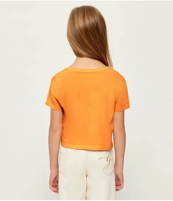 Футболка cropped fit Guess, оранжевый — фото 3
