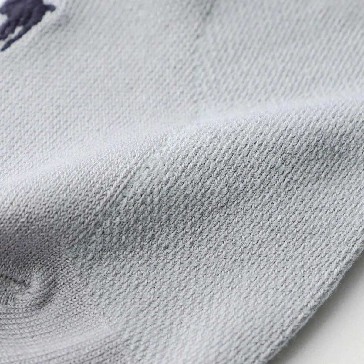 Носки из смесовой хлопковой ткани с широкой пяткой и сетчатой подошвой. Polo Ralph Lauren, 93. Light Gray — фото 4