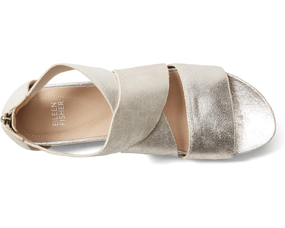 Сандалии Eileen Fisher Sport, цвет Platinum Glitter Suede — фото 2