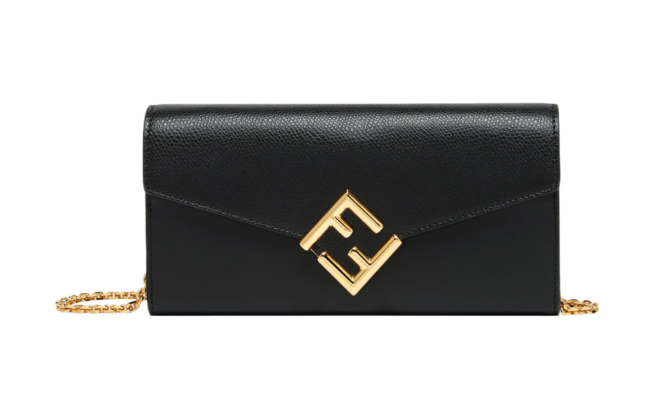 

FENDI Кожаная сумка через плечо, поясная сумка, женский бумажник черный