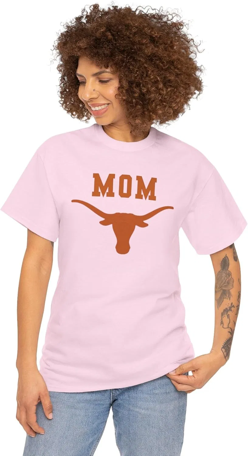 Футболка для мамы болельщика команды Texas Longhorn, футболка с надписью "College Game Day Sportwear Clothing Gift" (Спортивная одежда для дня матча в колледже) — фото 2