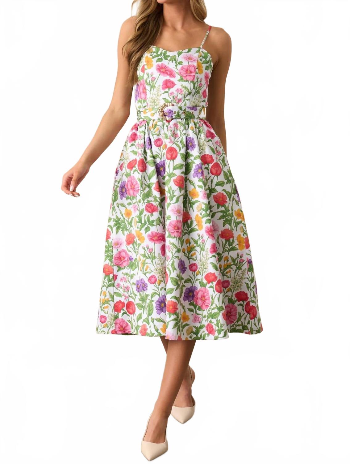 

Платье миди Lauren с поясом и принтом Secret Garden Prosperina, Secret Garden Print