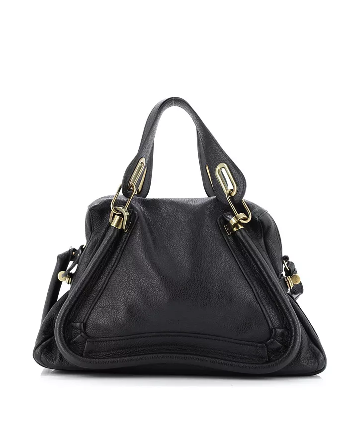 

Средняя сумка Paraty с верхней ручкой из кожи Pre-Owned Chloe, черный