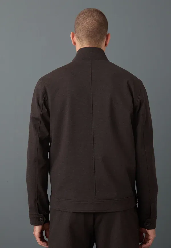Куртка Regular fit funnel light jacket Next, коричневый