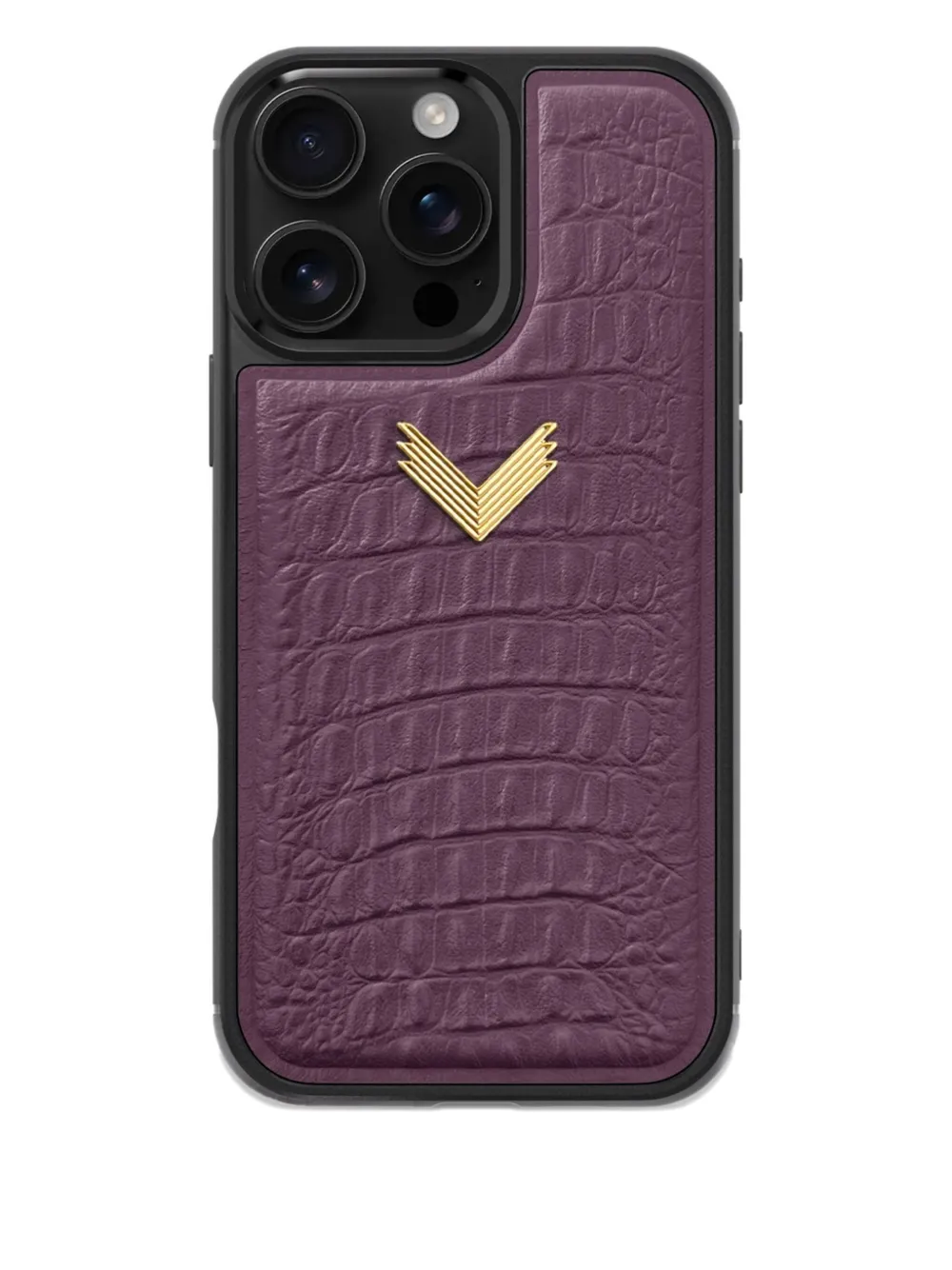 

Чехол для iPhone 16 Pro Max с текстурой под аллигатора Velante, фиолетовый
