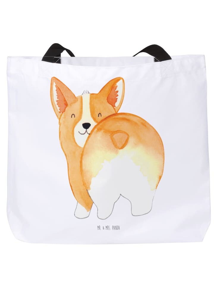 

Сумка-шоппер Mr & Mrs Panda Corgi Po ohne Spruch, белый