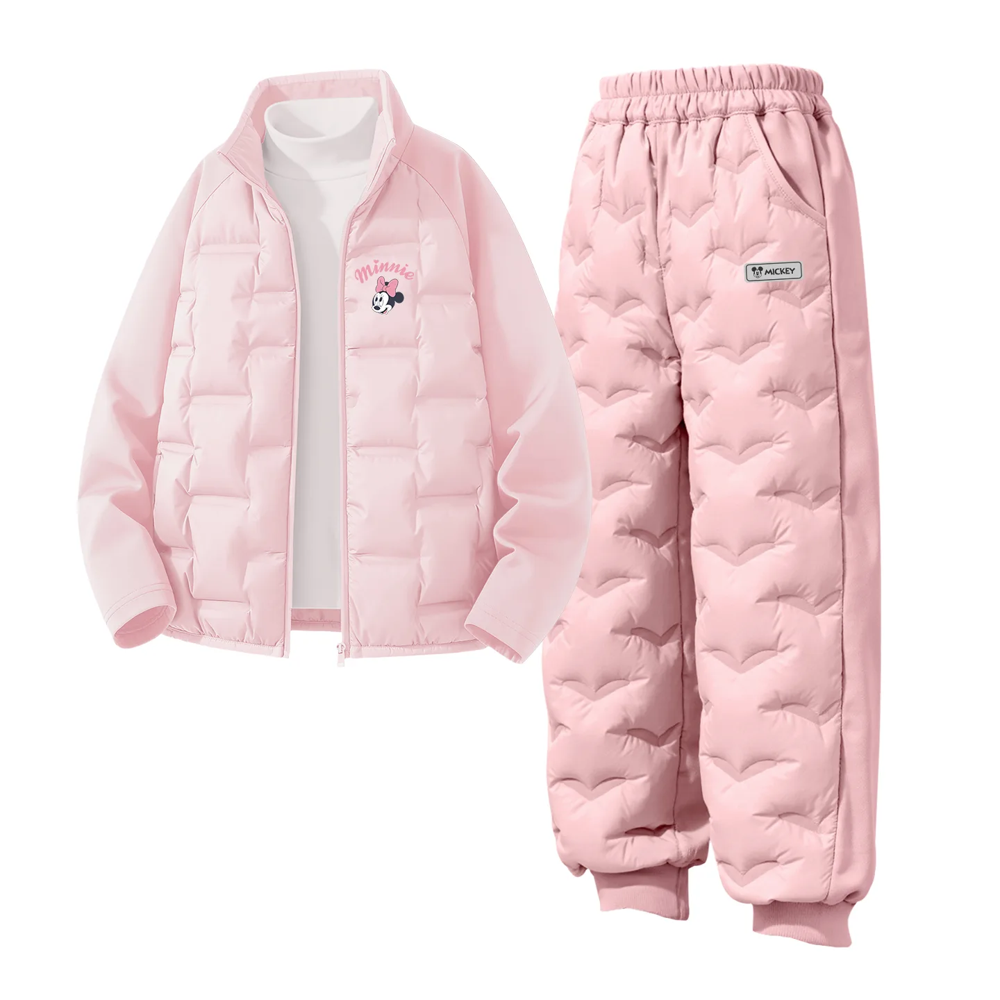 Детская повседневная спортивная толстовка Disney, [Thickened and Fleece-Lined]Silicone Double Eyelid K-Pop+D-H Square Hook-and-Loop K-Black — фото 3