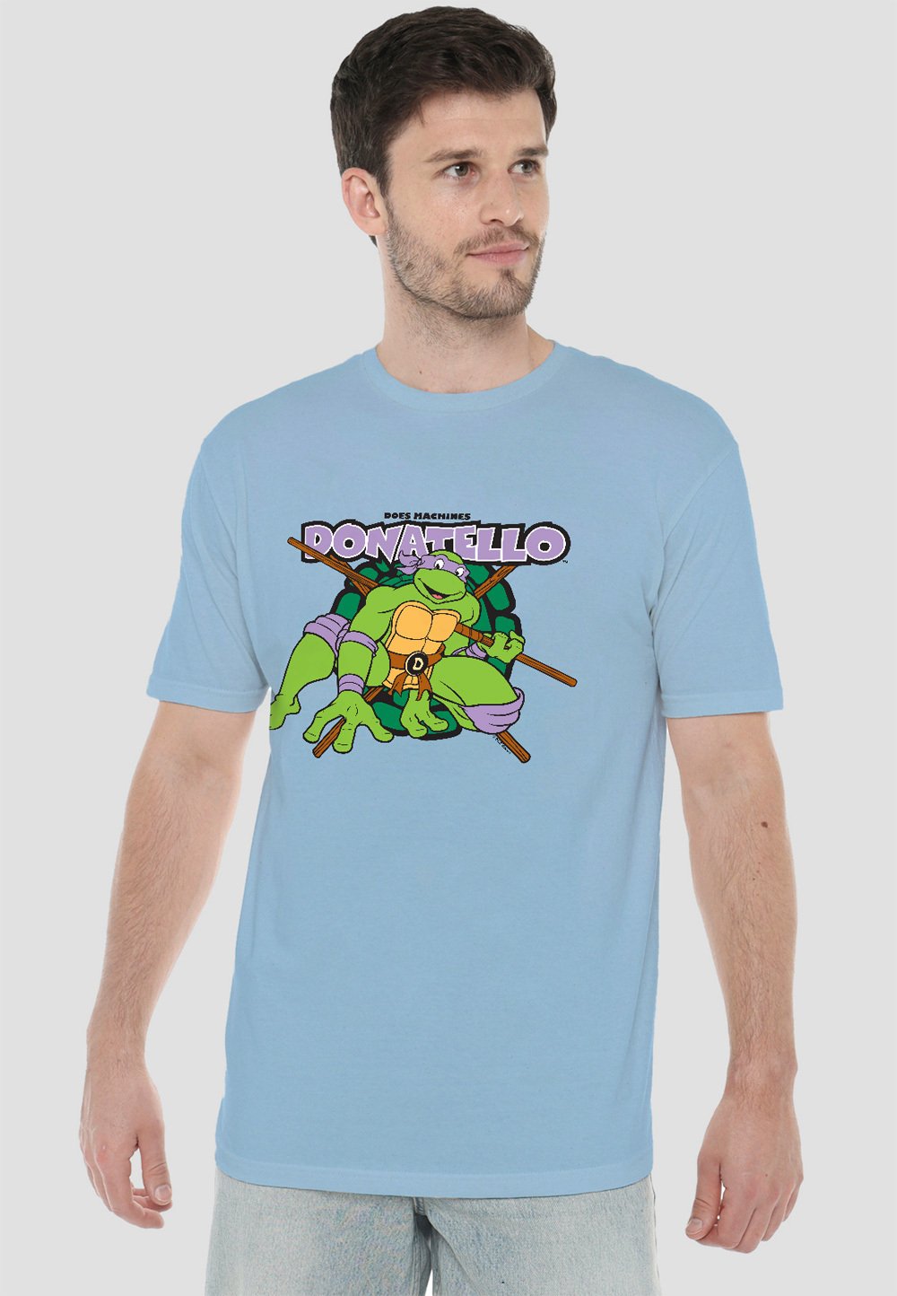 

Футболка с принтом TMNT DONATELLO DOES MACHINES Cotton Soul, светло-голубой