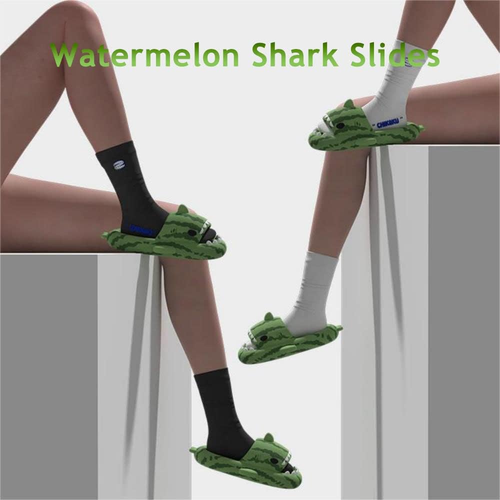 Оригинальные сланцы Zureto Shark, унисекс с изображением акулы, новые домашние тапочки Cloud Shark для спа, сандалии, Watermelon Shark — фото 2