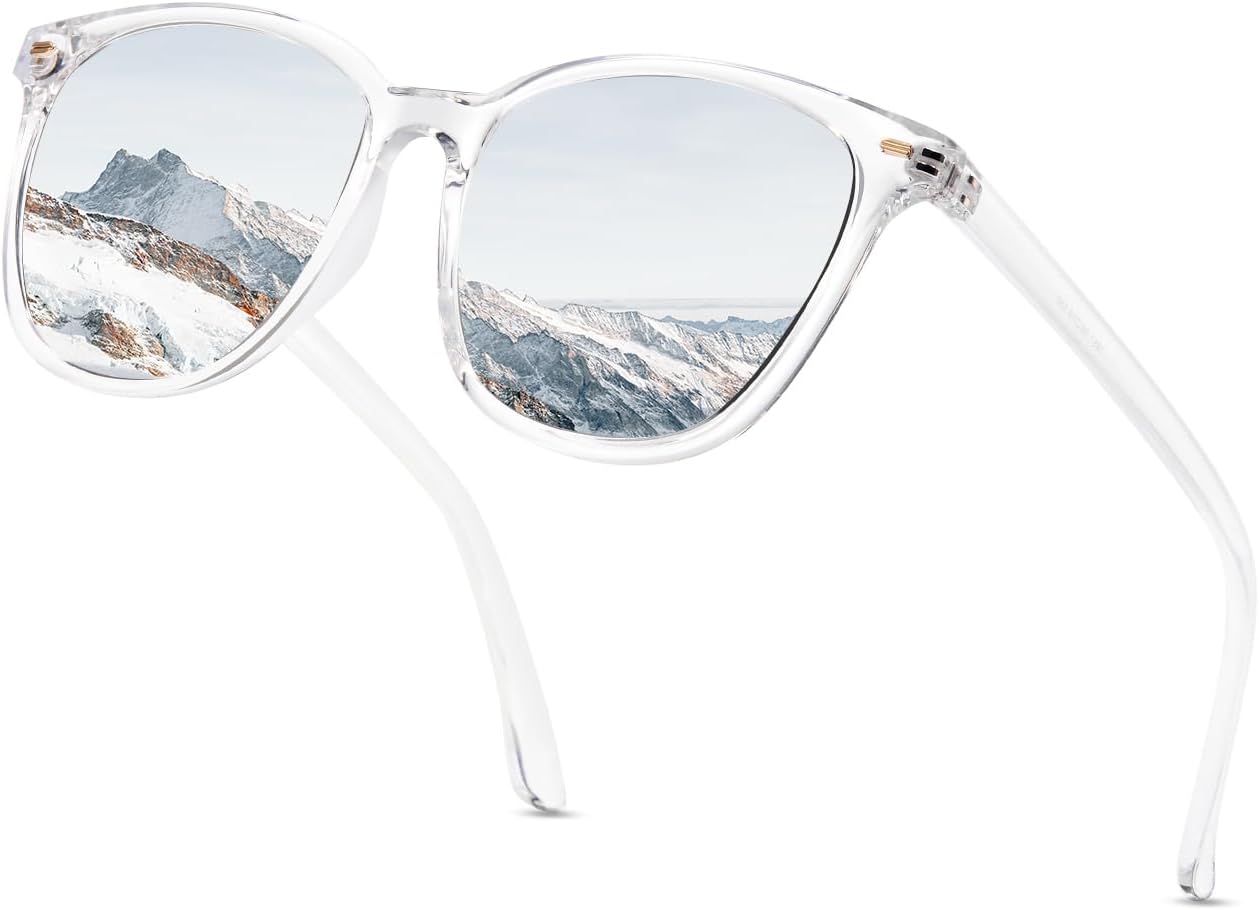 

Женские поляризованные солнцезащитные очки Myiaur, квадратные зеркальные модные очки с защитой от УФ-излучения и защитой от бликов, A2 Silver Frame/Silver Mirrored Polarized Lens