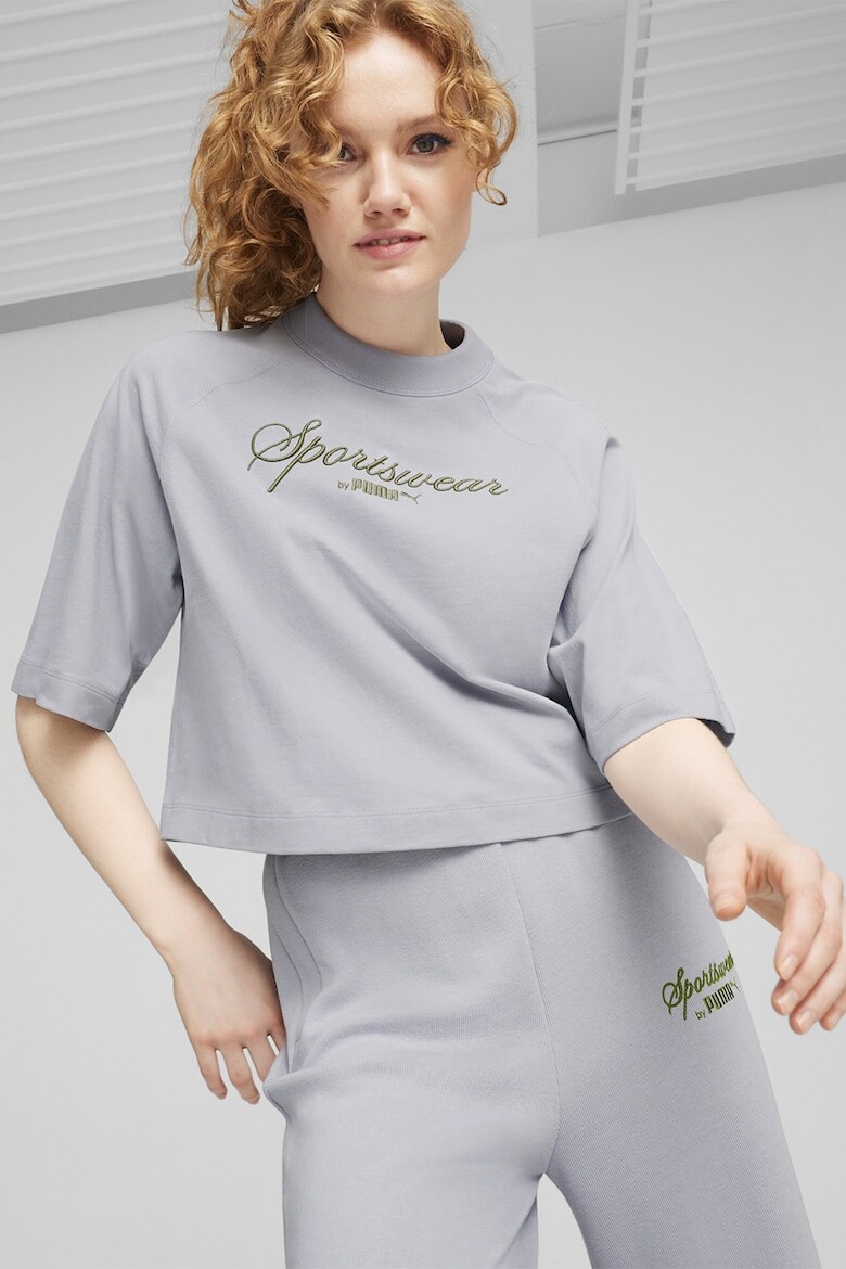 

Короткая футболка оверсайз Puma, серый