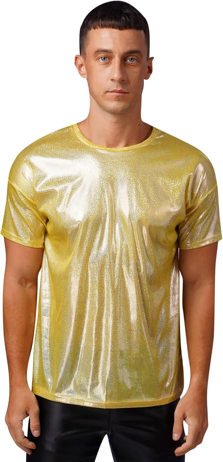 

Футболка мужская Oyolan Hipster Metallic Shiny с коротким рукавом