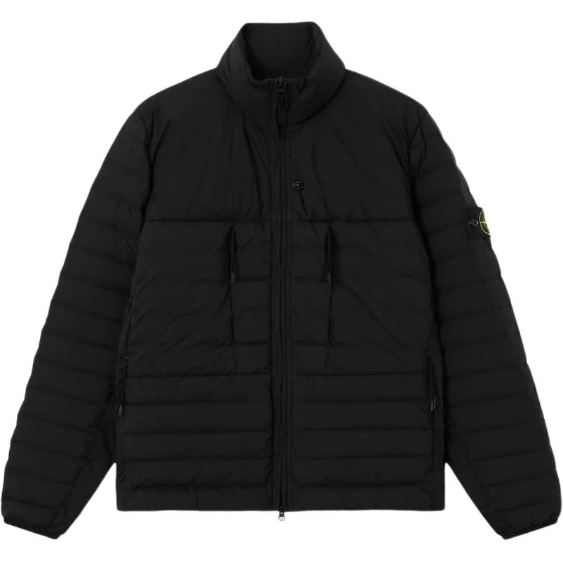 Пуховик на молнии STONE ISLAND, черный