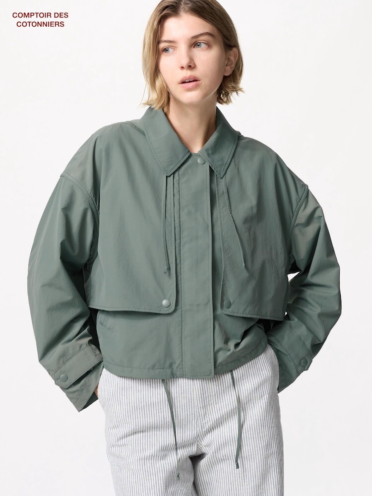 

Короткая парка Uniqlo, цвет 56 зеленый