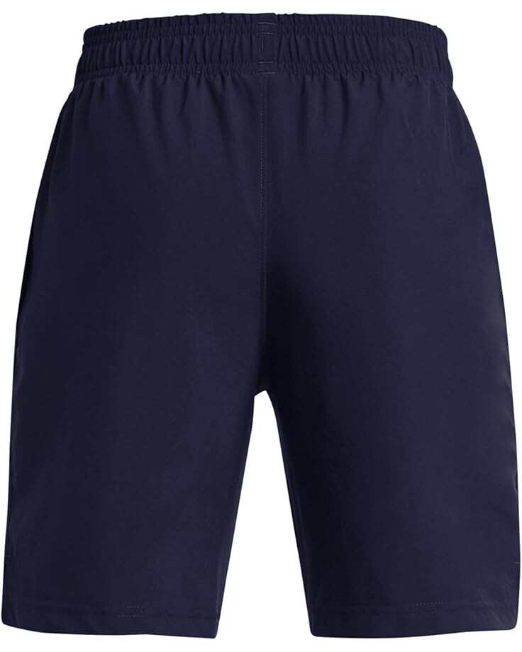 Шорты Under Armour Kids Woven Wordmark Shorts, цвет Midnight Navy/White — фото 2