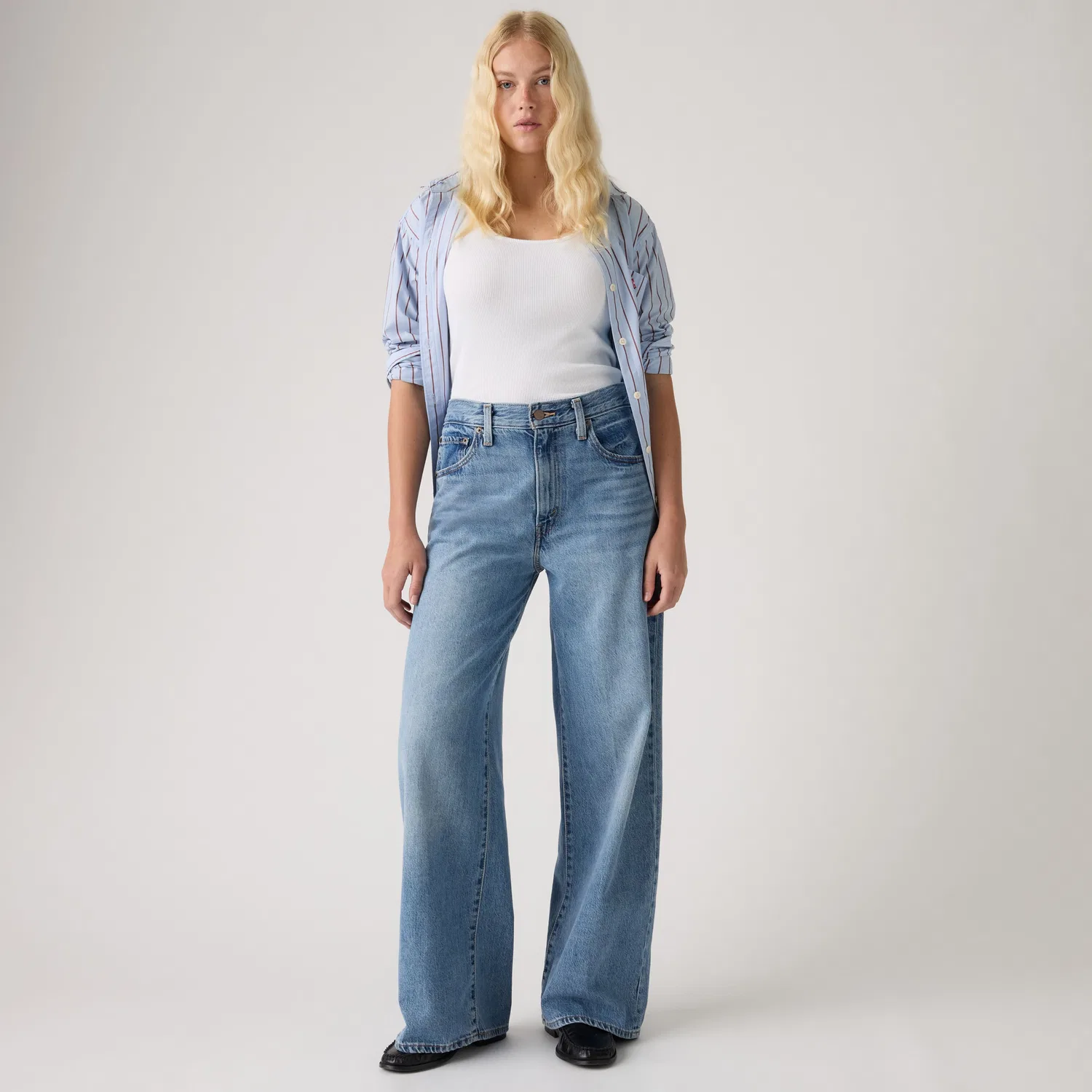 Легкие женские джинсы Cinch с широкими штанинами Levi's, Medium Wash