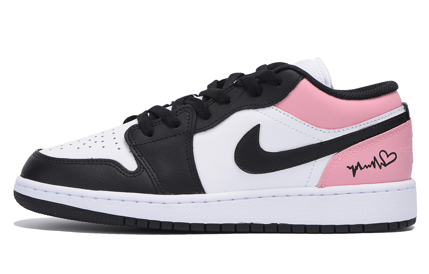 

Кроссовки Air JORDAN 1 Vintage Basketball Shoes Women's Low-Top Black Pink, черный/розовый