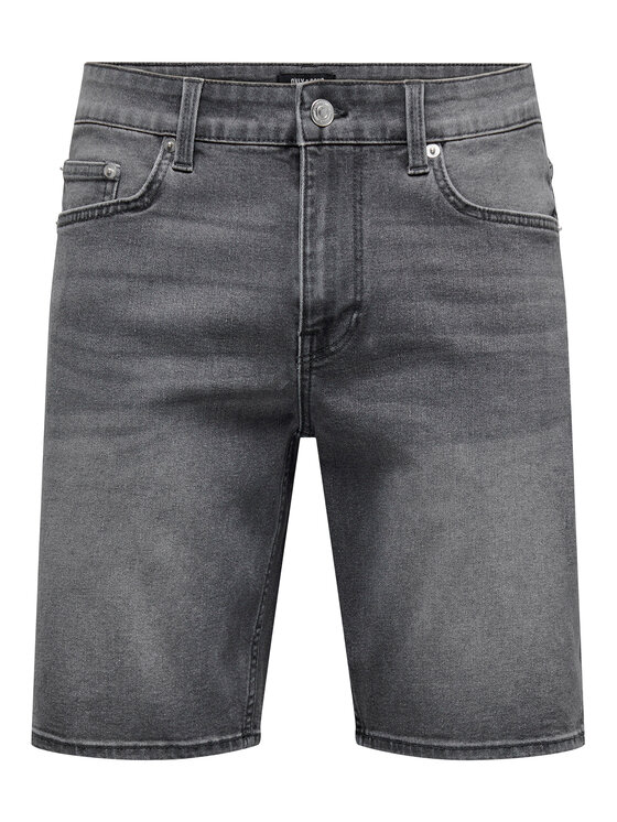 

Джинсовые шорты обычного кроя Weft 22034527 Only & Sons, серый