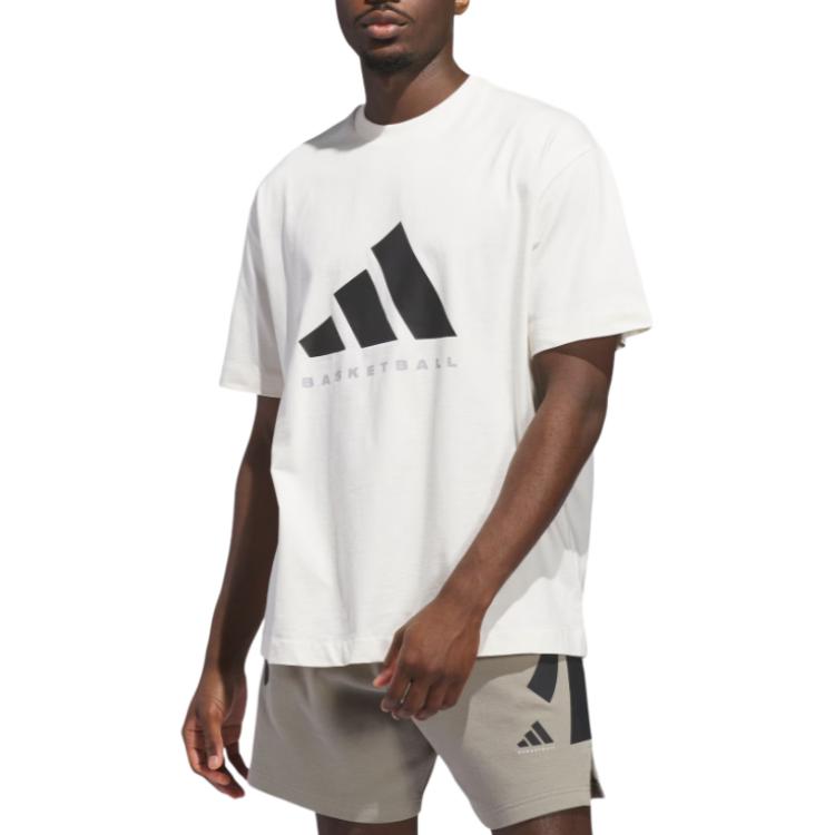 Футболка баскетбольная ss25 unisex Adidas, белый — фото 3