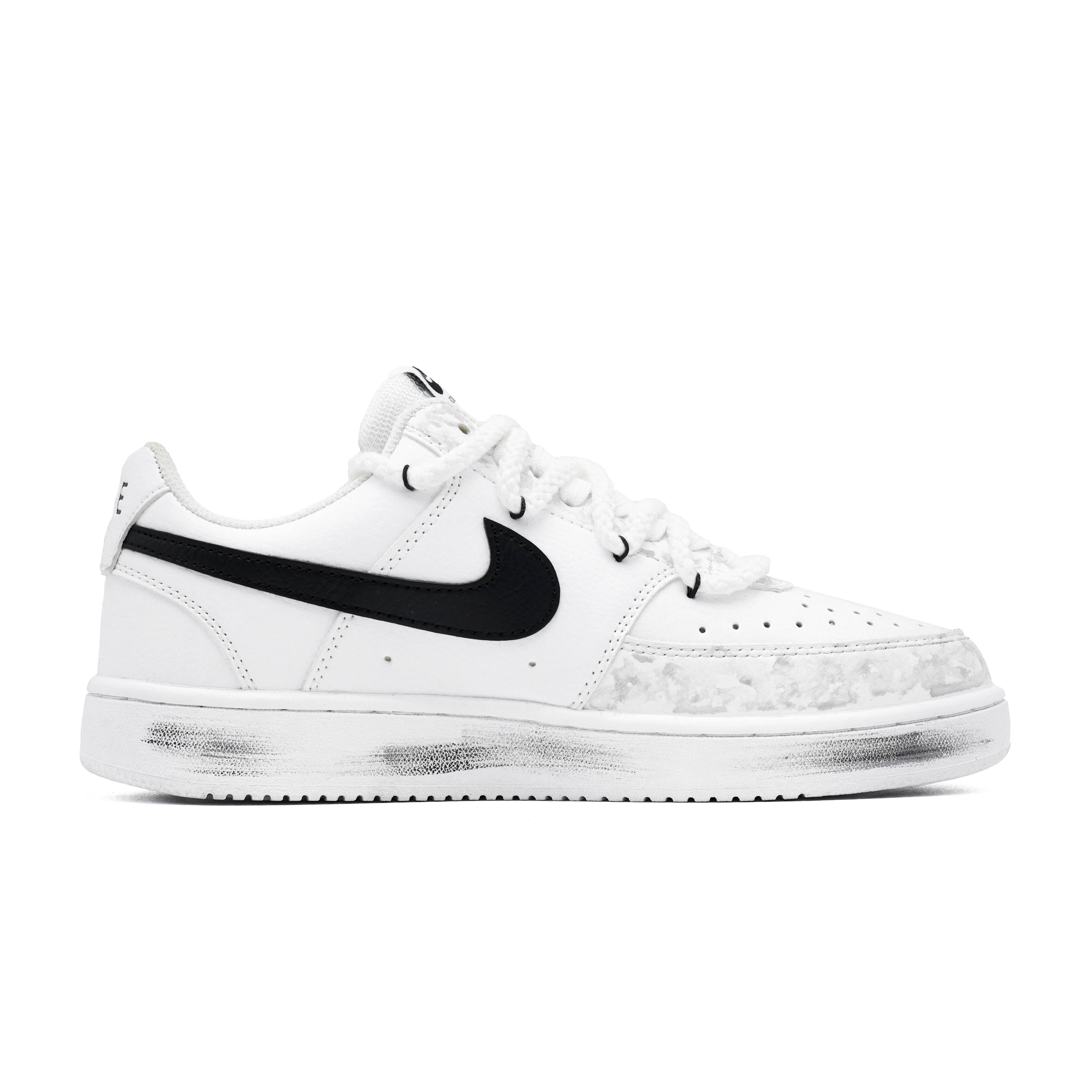 Nike Кроссовки для скейтбординга Court Vision 1 Navigator Cushioning мужские низкие черно-белые, цвет Black White — фото 3
