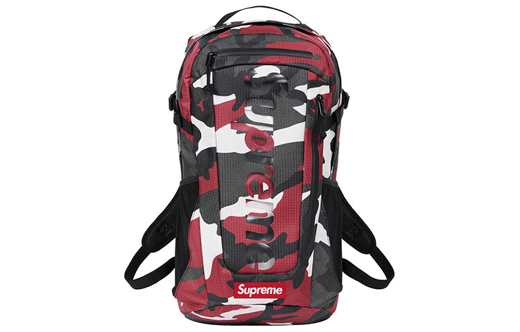 

Рюкзак Supreme SS21, красный / серый / белый