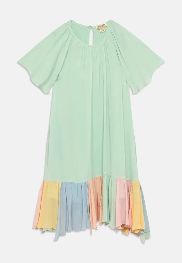 Тканое платье, повседневное платье Stella Mccartney Kids, Green — фото 3