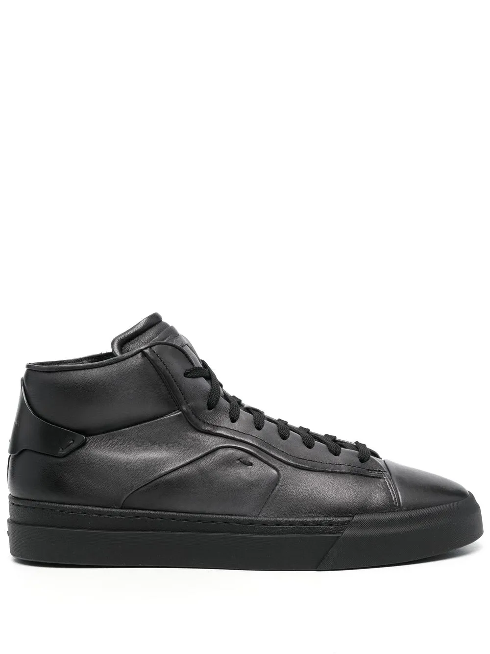 Высокие кеды на шнуровке Santoni, серый