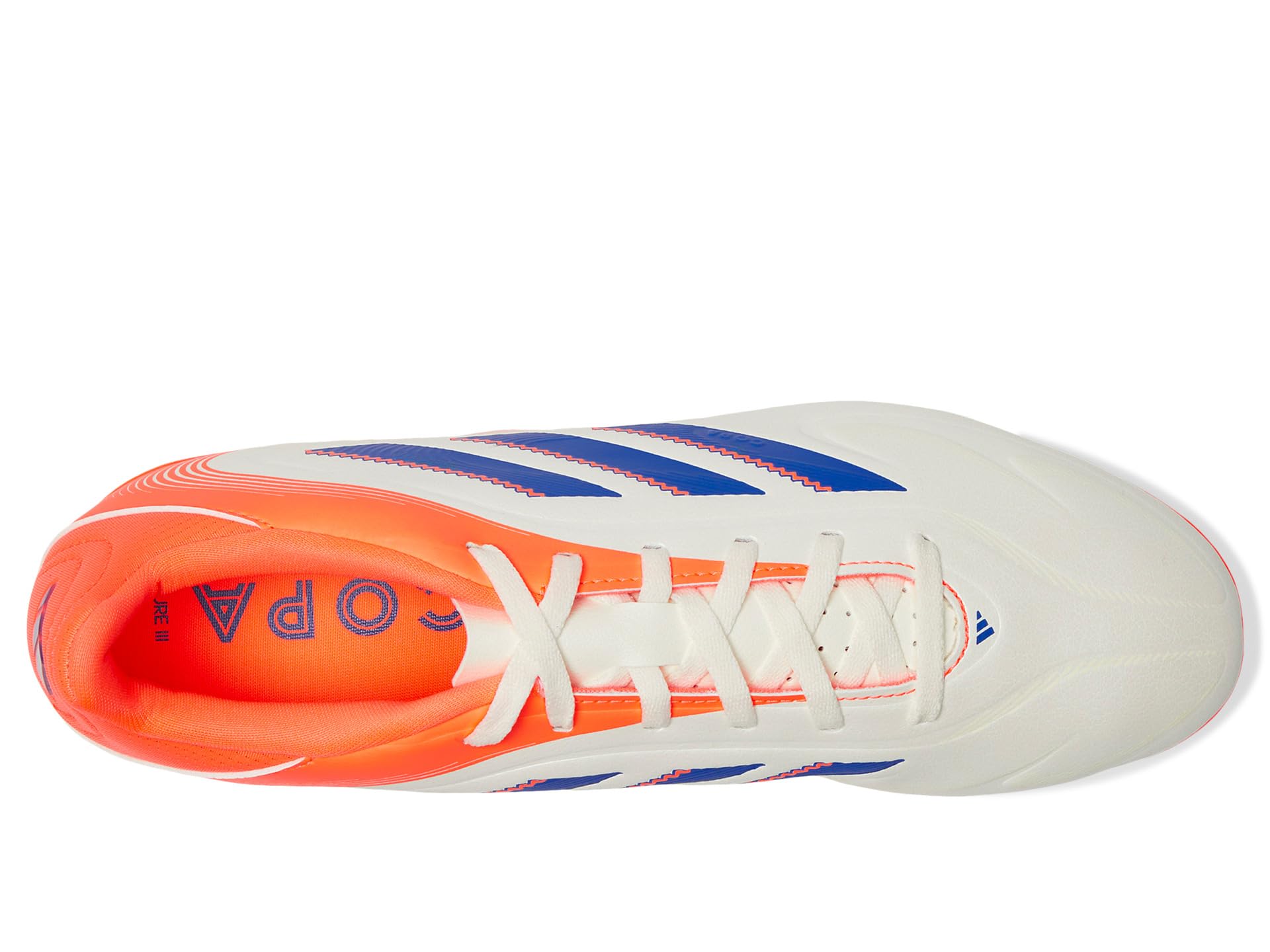 Кроссовки Unisex adidas Copa Club Pure 3 Firm/Multi Ground Soccer Cleats, цвет Off White/Lucid Blue/Signal Coral — фото 2