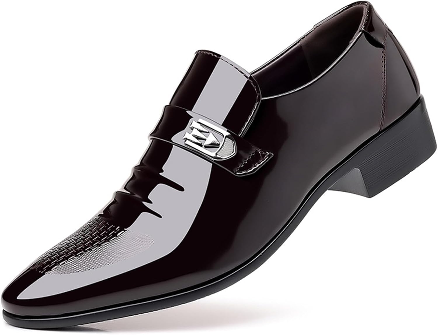 

Мужские туфли KYOESCAI из лакированной кожи для свадебного торжества, слиперы-лоферы для мужчин, обувь под смокинг, коричневый