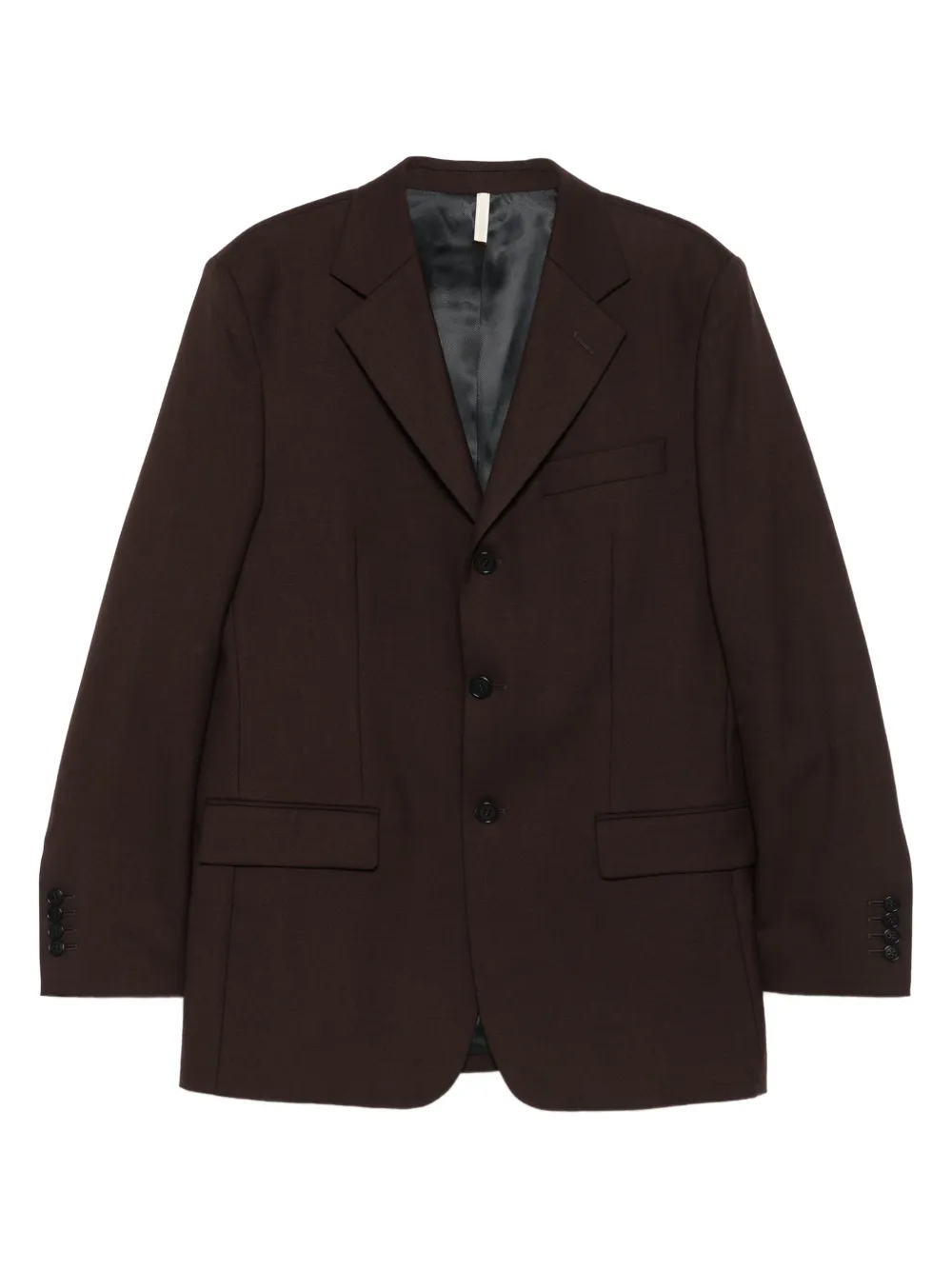 

Пиджак с тремя пуговицами и лацканами с вырезом Sunflower, коричневый