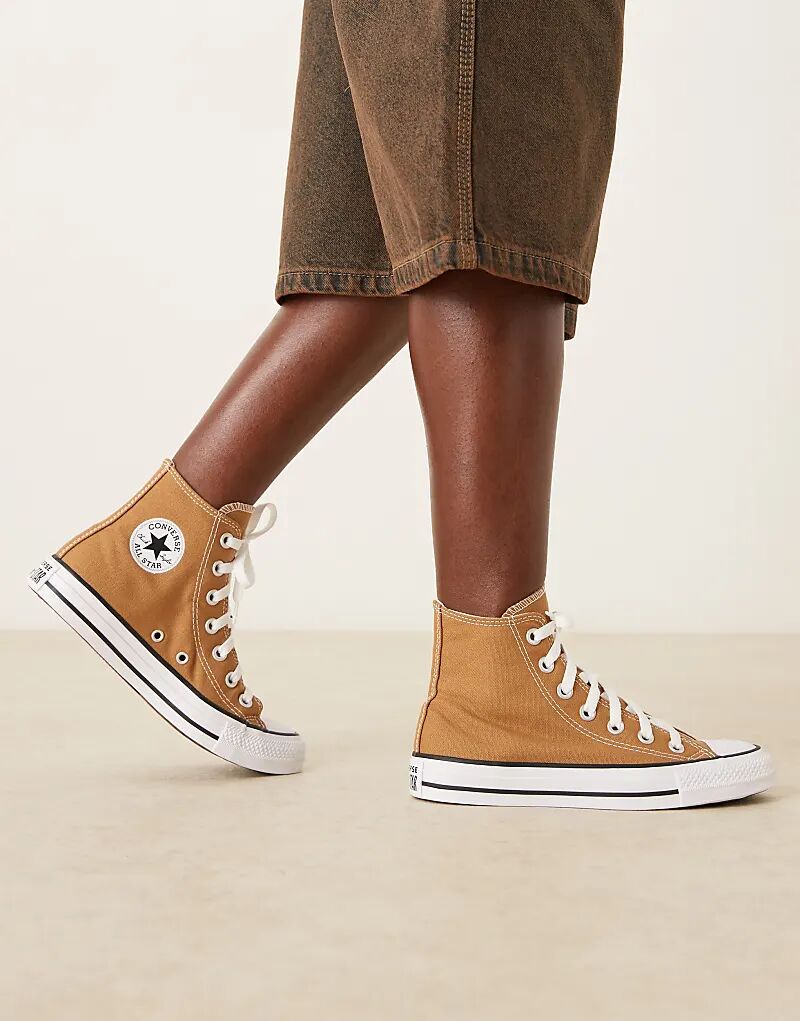 Кеды Converse Chuck Taylor All Star Hi светло-коричневого цвета