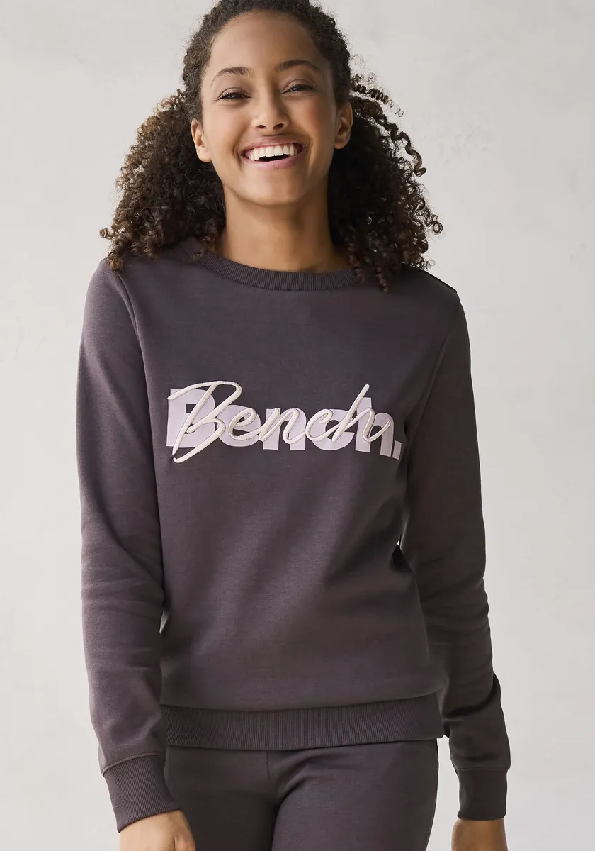 

Bench Толстовка для отдыха с логотипом и вышивкой, костюм для отдыха Bench Loungewear, цвет Stone