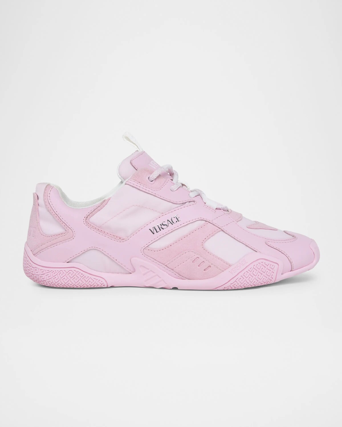 Модные кроссовки Horizon из смешанной кожи Versace, цвет White-Concrete