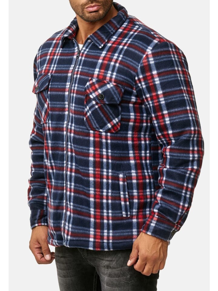 

Переходная куртка Arizona-Shopping Fleece Hemd Holzfäller Jacke Kariert Gefüttert, красный